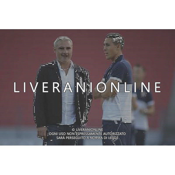 Alain Caveglia / Gianni Bruno - 09.08.2014 - Evian Thonon / Caen - 1er journee de Ligue 1 Photo : Jean Paul Thomas / Icon Sport *** Local Caption *** AG ALDO LIVERANI SAS ONLY ITALY *** Local Caption ***