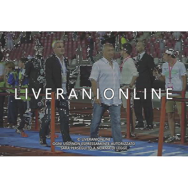 Alain Caveglia / Patrice GARANDE - 09.08.2014 - Evian Thonon / Caen - 1er journee de Ligue 1 Photo : Jean Paul Thomas / Icon Sport *** Local Caption *** AG ALDO LIVERANI SAS ONLY ITALY *** Local Caption ***