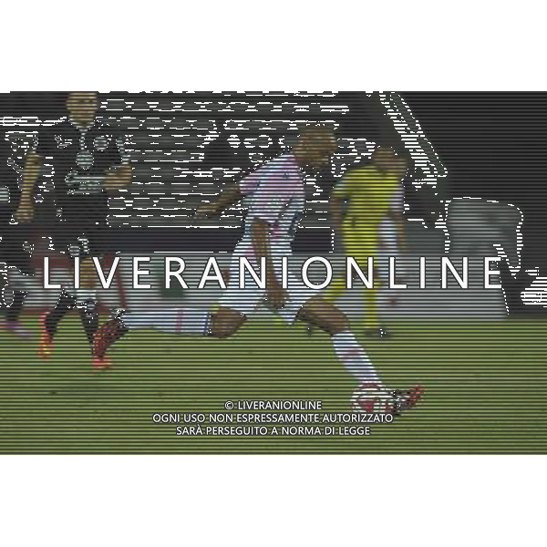 Aldo ANGOULA - 09.08.2014 - Evian Thonon / Caen - 1er journee de Ligue 1 Photo : Jean Paul Thomas / Icon Sport *** Local Caption *** AG ALDO LIVERANI SAS ONLY ITALY *** Local Caption ***