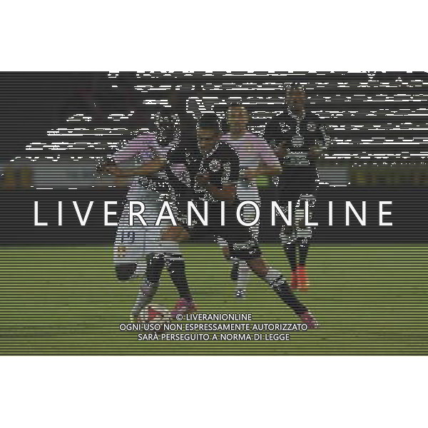 Youssouf SABALY / Florian RASPENTINO - 09.08.2014 - Evian Thonon / Caen - 1er journee de Ligue 1 Photo : Jean Paul Thomas / Icon Sport *** Local Caption *** AG ALDO LIVERANI SAS ONLY ITALY *** Local Caption ***