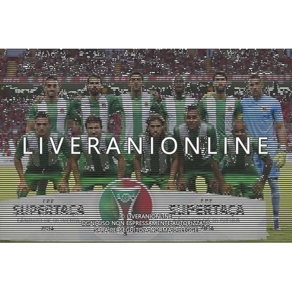 Equipe Rio Ave - 10.08.2014 - Benfica / Rio Ave - Supercoupe du Portugal 2014 Photo : Carlos Rodrigues / Icon Sport AG ALDO LIVERANI SAS ONLY ITALY