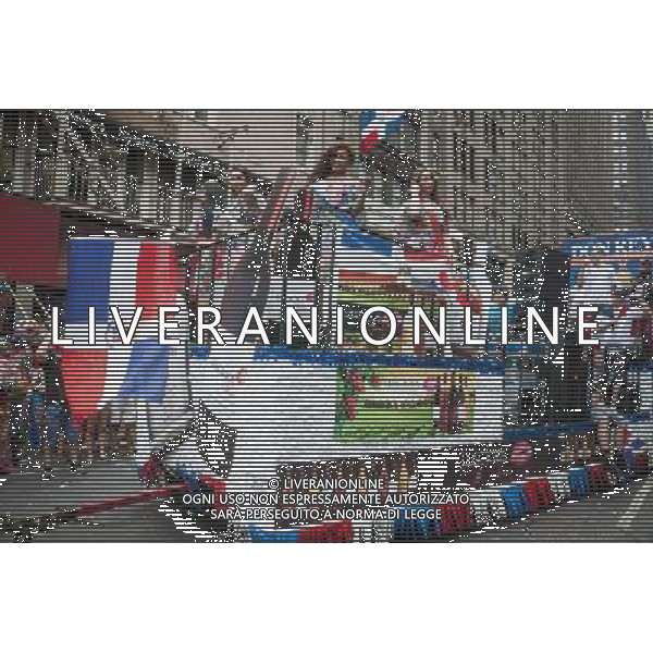 Dominican Republic wine maker Luscious Wines sponsors a float in the 33rd Annual Dominican Day Parade in New York on Sixth Avenue on Sunday, August 10, 2014. Politicians, flags and cultural pride were on display at the annual event. Over 6o0,000 people identifying themselves as as Dominicans live in the New York area and with beautiful weather it seem like almost all of them were on Sixth Avenue. ©PHOTOSHOT/Agenzia Aldo Liverani sas - ITALY ONLY - EDITORIAL USE ONLY - 33ma parata annuale nella giornata domenicana a New York, sulla Sixth Avenue, 10 agosto 2014
