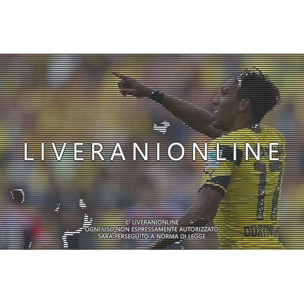 Fu§ball, firo : 13.08.2014 1.BL, 1.Bundesliga, Saison 2014/2015, Supercup, BVB, Borussia Dortmund, FC Bayern MŸnchen, Muenchen, Torjubel, Freude, Pierre-Emerick AUBAMEYANG, BVB Borussia Dortmund, $worldrightsEs gelten unsere AGB, einsehbar auf www.firosportphoto.de, copyright by firo sportphoto: Coesfelder Str. 207 D-48249 DŸlmen www.firosportphoto.de mail@firosportphoto.de (V o l k s b a n k B o c h u m - W i t t e n ) BLZ.: 430 601 29 Kt. Nr.: 341 117 100 Tel:Ê +49-2594-9916004 Fax:Ê+49-2594-9916005 AG ALDO LIVERANI SAS ONLY ITALY