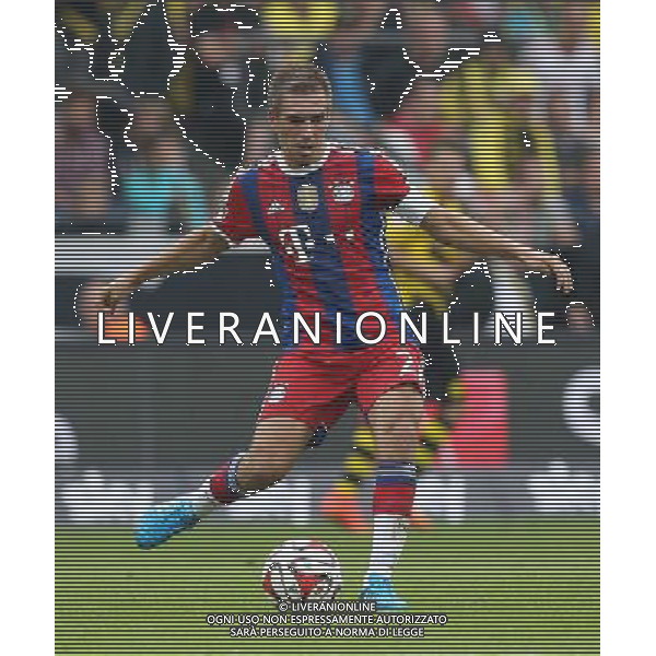 firo : 13.08.2014 Fu§ball,1.Bundesliga, Saison 2014/2015, DFL, DFL-Supercup 2014, Supercup2014, BVB, Borussia Dortmund - FC Bayern MŸnchen 2:0 Philipp LAHM, Bayern, Einzelaktion $worldrightsEs gelten unsere AGB, einsehbar auf www.firosportphoto.de, copyright by firo sportphoto: Coesfelder Str. 207 D-48249 DŸlmen www.firosportphoto.de mail@firosportphoto.de (V o l k s b a n k B o c h u m - W i t t e n ) BLZ.: 430 601 29 Kt. Nr.: 341 117 100 Tel:Ê +49-2594-9916004 Fax:Ê+49-2594-9916005 AG ALDO LIVERANI SAS ONLY ITALY