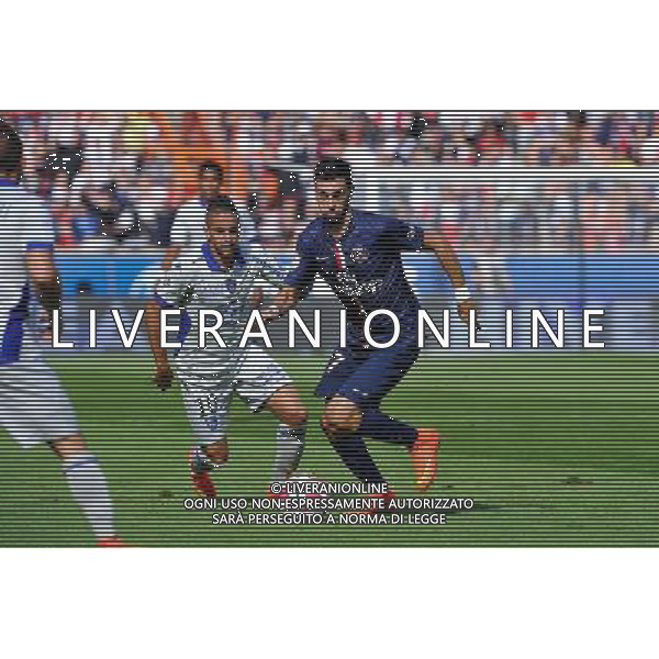 Ryad BOUDEBOUZ / Javier PASTORE - 16.08.2014 - Paris Saint Germain / Bastia - 2eme journee de Ligue 1 Photo : Aurelien Meunier / Icon Sport AG ALDO LIVERANI SAS ONLY ITALY