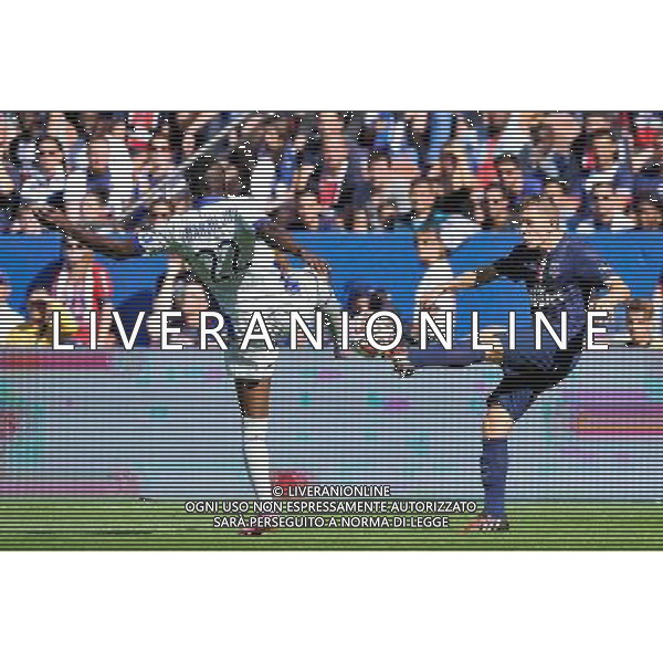 Sihivi Christopher Maboulou / Lucas Digne - 16.08.2014 - Paris Saint Germain / Bastia - 2eme journee de Ligue 1 Photo : Aurelien Meunier / Icon Sport AG ALDO LIVERANI SAS ONLY ITALY