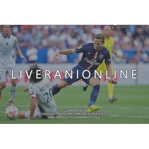 Francois Joseph Modesto / Yohan Cabaye - 16.08.2014 - Paris Saint Germain / Bastia - 2eme journee de Ligue 1 Photo : Aurelien Meunier / Icon Sport AG ALDO LIVERANI SAS ONLY ITALY