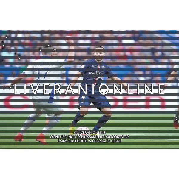 Mathieu Peybernes / Yohan Cabaye - 16.08.2014 - Paris Saint Germain / Bastia - 2eme journee de Ligue 1 Photo : Aurelien Meunier / Icon Sport AG ALDO LIVERANI SAS ONLY ITALY