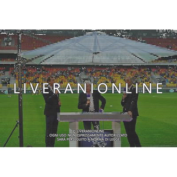 Benjamin Genton / Luis Fernandez / Eric Roy - 15.08.2014 - Caen / Lille - 2eme journee de Ligue 1 Photo : Aurelien Meunier / Icon Sport AG ALDO LIVERANI SAS ONLY ITALY