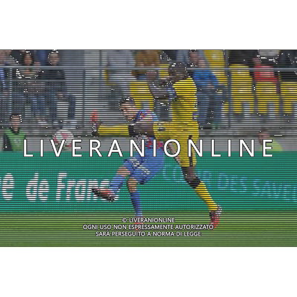 Jean Calve / Rio Mavuba - 15.08.2014 - Caen / Lille - 2eme journee de Ligue 1 Photo : Aurelien Meunier / Icon Sport AG ALDO LIVERANI SAS ONLY ITALY