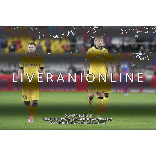 Jonathan Delaplace / Simon Kjaer - 15.08.2014 - Caen / Lille - 2eme journee de Ligue 1 Photo : Aurelien Meunier / Icon Sport AG ALDO LIVERANI SAS ONLY ITALY