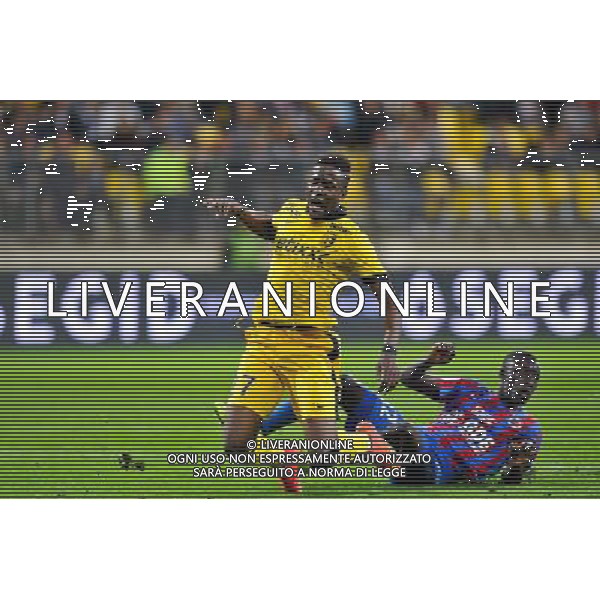 Penalty - Divock Origi / Dennis Appiah - 15.08.2014 - Caen / Lille - 2eme journee de Ligue 1 Photo : Aurelien Meunier / Icon Sport AG ALDO LIVERANI SAS ONLY ITALY