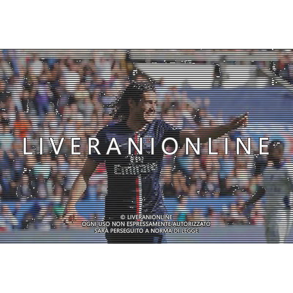 Joie PSG - Edinson Cavani - 16.08.2014 - Paris Saint Germain / Bastia - 2eme journee de Ligue 1 Photo : Aurelien Meunier / Icon Sport AG ALDO LIVERANI SAS ONLY ITALY