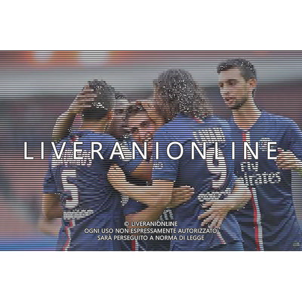 Joie PSG - Edinson Cavani - 16.08.2014 - Paris Saint Germain / Bastia - 2eme journee de Ligue 1 Photo : Aurelien Meunier / Icon Sport AG ALDO LIVERANI SAS ONLY ITALY