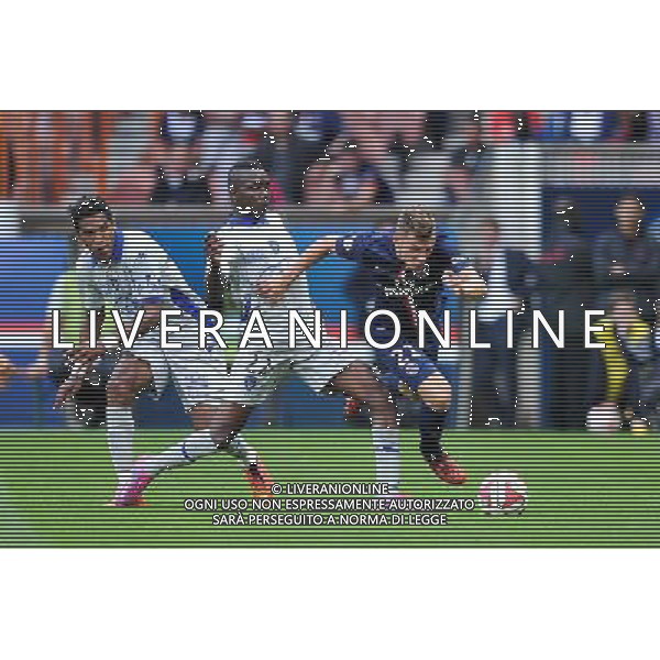 Christopher MABOULOU / Lucas Digne - 16.08.2014 - Paris Saint Germain / Bastia - 2eme journee de Ligue 1 Photo : Aurelien Meunier / Icon Sport AG ALDO LIVERANI SAS ONLY ITALY