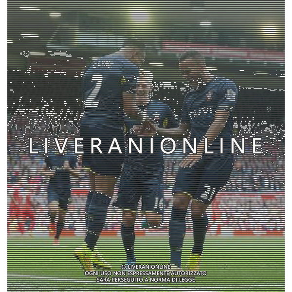 Southampton\'s Nathaniel Clyne celebrates scoring his sides equalising goal to make the score 1-1 with team-mates James Ward-Prowse and Ryan Bertrand Photographer Stephen White/CameraSport Football - Barclays Premiership - Liverpool v Southampton - Sunday 17th August 2014 - Anfield - Liverpool Â© CameraSport - 43 Linden Ave. Countesthorpe. Leicester. England. LE8 5PG - Tel: +44 (0) 116 277 4147 - admin@camerasport.com - www.camerasport.com AG ALDO LIVERANI SAS ONLY ITALY
