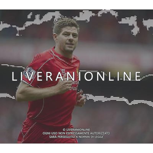 Liverpool\'s Steven Gerrard Photographer Stephen White/CameraSport Football - Barclays Premiership - Liverpool v Southampton - Sunday 17th August 2014 - Anfield - Liverpool Â© CameraSport - 43 Linden Ave. Countesthorpe. Leicester. England. LE8 5PG - Tel: +44 (0) 116 277 4147 - admin@camerasport.com - www.camerasport.com AG ALDO LIVERANI SAS ONLY ITALY