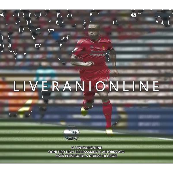 Liverpool\'s Glen Johnson Photographer Stephen White/CameraSport Football - Barclays Premiership - Liverpool v Southampton - Sunday 17th August 2014 - Anfield - Liverpool Â© CameraSport - 43 Linden Ave. Countesthorpe. Leicester. England. LE8 5PG - Tel: +44 (0) 116 277 4147 - admin@camerasport.com - www.camerasport.com AG ALDO LIVERANI SAS ONLY ITALY