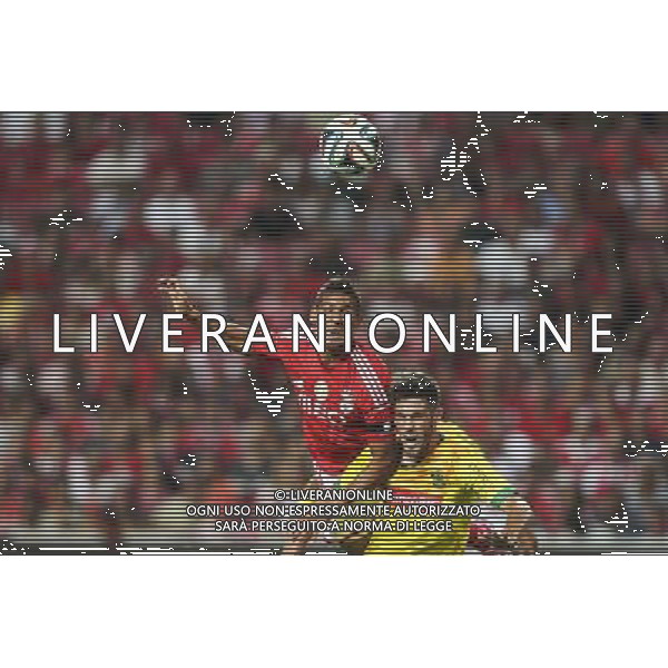 Franco Jara / Ricardo Ferreira - 17.08.2014 - Benfica / Pacos de Ferreira - 1ere journee de Liga Sagres Photo : Carlos Rodrigues / Icon Sport