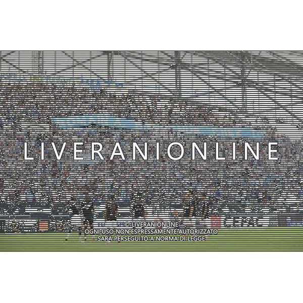 Banderole Romain ALESSANDRINI - Supporters Marseille - 17.08.2014 - Marseille / Montpellier - 2eme journee de Ligue 1 Photo : Fred Porcu / Icon Sport AG ALDO LIVERANI SAS ONLY ITALY
