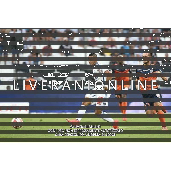 Dimitri PAYET / Anthony RIBELIN - 17.08.2014 - Marseille / Montpellier - 2eme journee de Ligue 1 Photo : Fred Porcu / Icon Sport AG ALDO LIVERANI SAS ONLY ITALY