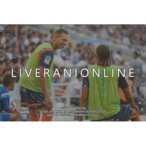 Kevin BERIGAUD / Daniel CONGRE - 17.08.2014 - Marseille / Montpellier - 2eme journee de Ligue 1 Photo : Fred Porcu / Icon Sport AG ALDO LIVERANI SAS ONLY ITALY