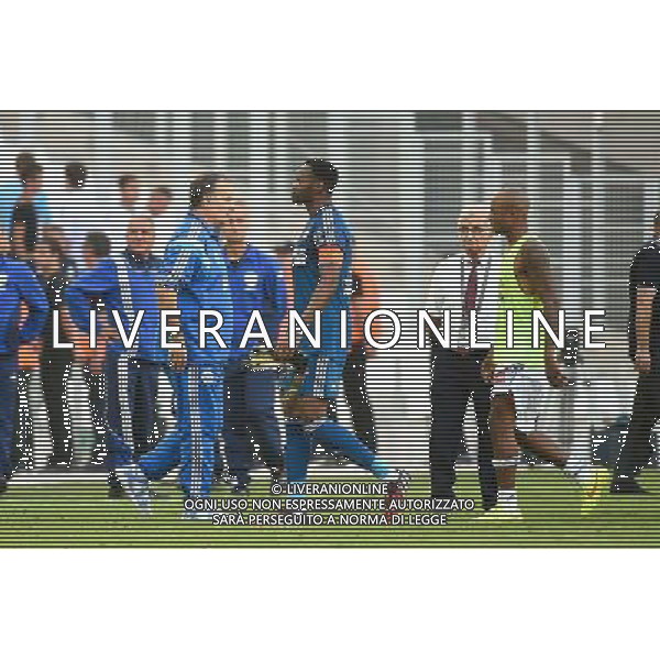Marcelo BIELSA / Steve MANDANDA - 17.08.2014 - Marseille / Montpellier - 2eme journee de Ligue 1 Photo : Fred Porcu / Icon Sport AG ALDO LIVERANI SAS ONLY ITALY