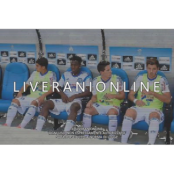 Jeremie PORSAN CLEMENTE / Michy BATSHUAYI / Laurent ABERGEL / Stephane SPARAGNA - 17.08.2014 - Marseille / Montpellier - 2eme journee de Ligue 1 Photo : Fred Porcu / Icon Sport AG ALDO LIVERANI SAS ONLY ITALY