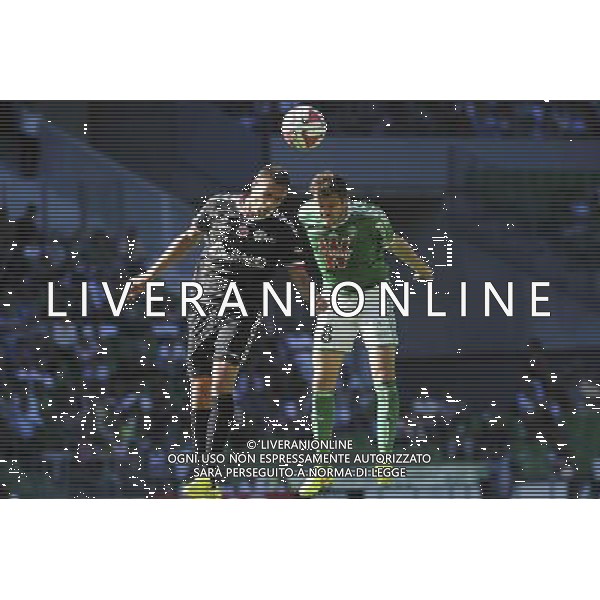 Gregory BOURILLON / Benjamin CORGNET - 17.08.2014 - Saint Etienne / Reims - 2eme journee de Ligue 1 Photo : Jean Paul Thomas / Icon Sport AG ALDO LIVERANI SAS ONLY ITALY