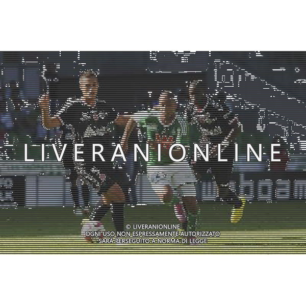 Gregory BOURILLON / Kevin MONNET PAQUET - 17.08.2014 - Saint Etienne / Reims - 2eme journee de Ligue 1 Photo : Jean Paul Thomas / Icon Sport AG ALDO LIVERANI SAS ONLY ITALY