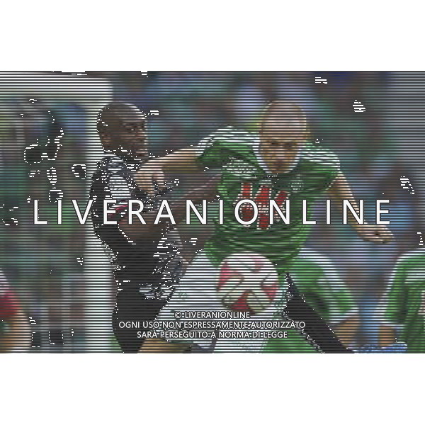 Mohamed FOFANA / Jonathan BRISON - 17.08.2014 - Saint Etienne / Reims - 2eme journee de Ligue 1 Photo : Jean Paul Thomas / Icon Sport AG ALDO LIVERANI SAS ONLY ITALY