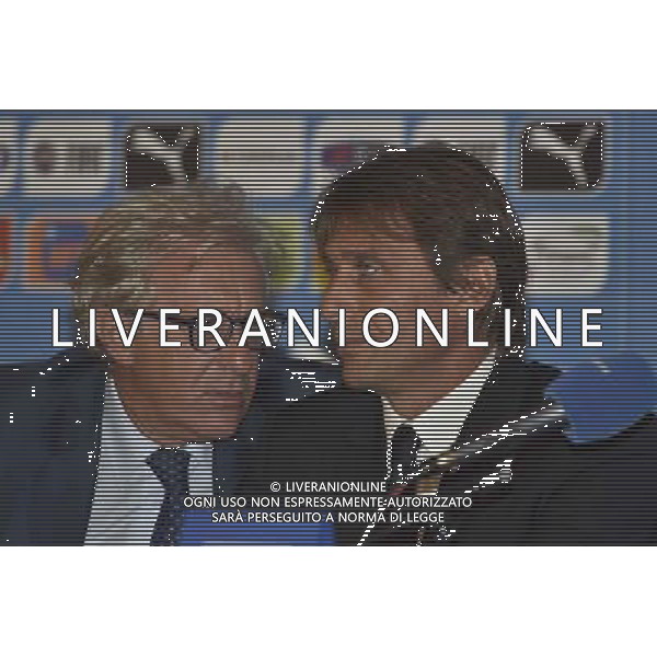 ROMA 19-08-2014 PRESENTAZIONE DEL NUOVO ALLENATORE DELLA NAZIONALE ITALIANA ANTONIO CONTE NELLA FOTO ANTONIO CONTE-ANTONELLO VALENTINI FOTO FABRIZIO CORRADETTI-AG ALDO LIVERANI SAS