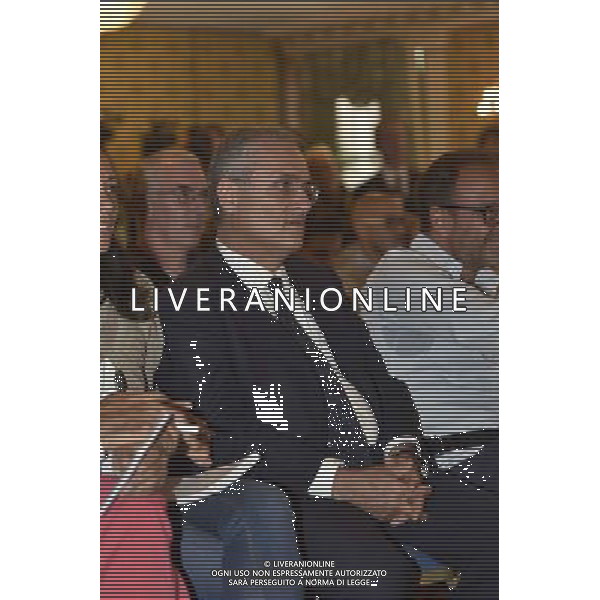 ROMA 19-08-2014 PRESENTAZIONE DEL NUOVO ALLENATORE DELLA NAZIONALE ITALIANA ANTONIO CONTE NELLA FOTO CLAUDIO LOTITO FOTO FABRIZIO CORRADETTI-AG ALDO LIVERANI SAS