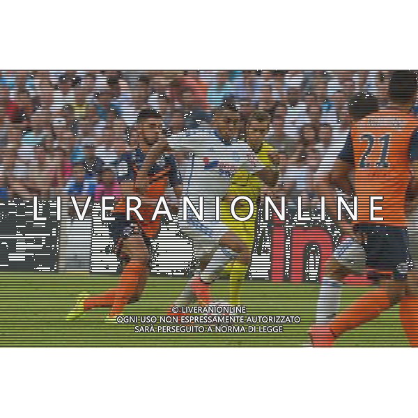 Morgan SANSON / Dimitri PAYET - 17.08.2014 - Marseille / Montpellier - 2eme journee de Ligue 1 - Photo : Gaston Petrelli / Icon Sport AG ALDO LIVERANI SAS ONLY ITALY