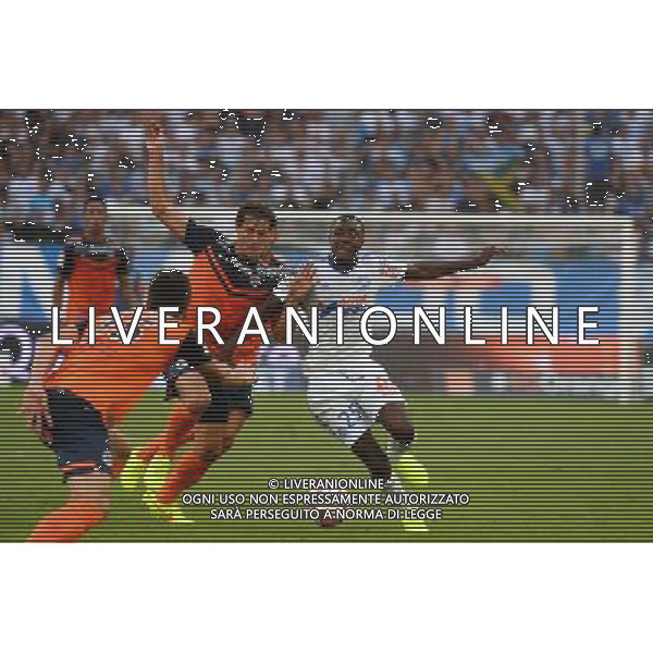 Benjamin STAMBOULI / Giannelli IMBULA - 17.08.2014 - Marseille / Montpellier - 2eme journee de Ligue 1 - Photo : Gaston Petrelli / Icon Sport AG ALDO LIVERANI SAS ONLY ITALY