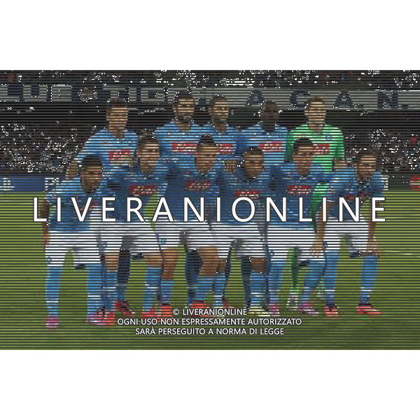 NAPOLI - ATHLETIC BILBAO PRELIMINARI DI CHAMPIONS LEAGUE 19 Agosto 2014 NELLA FOTO: LA FORMAZIONE DEL NAPOLI SCHIERATA ©MOSCA/Agenzia Aldo Liverani sas