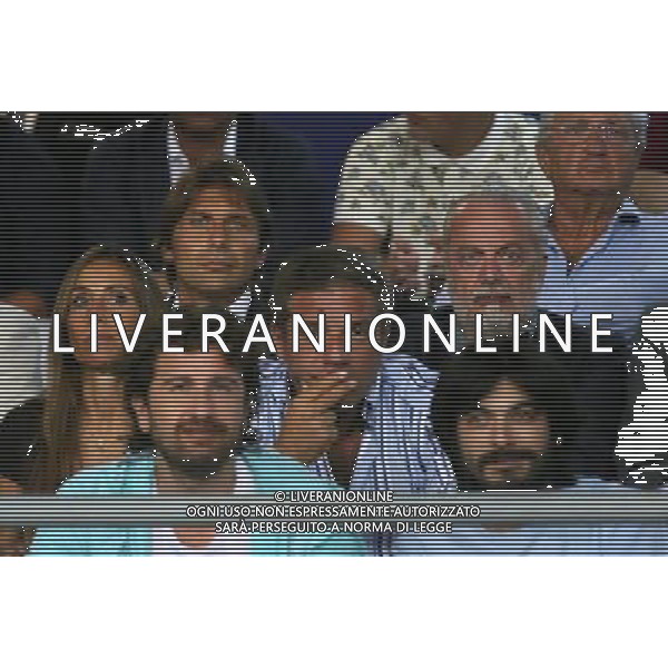 NAPOLI - ATHLETIC BILBAO PRELIMINARI DI CHAMPIONS LEAGUE 19 Agosto 2014 NELLA FOTO: ANTONIO CONTE E AURELIO DE LAURENTIIS IN TRIBUNA ©MOSCA/Agenzia Aldo Liverani sas