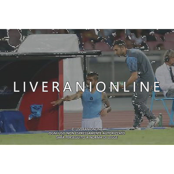NAPOLI - ATHLETIC BILBAO PRELIMINARI DI CHAMPIONS LEAGUE 19 Agosto 2014 NELLA FOTO: INSIGNE ESCE PROTESTANDO ©MOSCA/Agenzia Aldo Liverani sas
