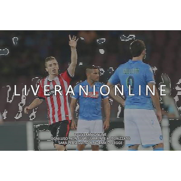 NAPOLI - ATHLETIC BILBAO PRELIMINARI DI CHAMPIONS LEAGUE 19 Agosto 2014 NELLA FOTO: ESULTANZA DOPO IL GOL DI MUNIAIN ©MOSCA/Agenzia Aldo Liverani sas
