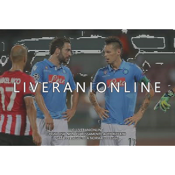 NAPOLI - ATHLETIC BILBAO PRELIMINARI DI CHAMPIONS LEAGUE 19 Agosto 2014 NELLA FOTO: HIGUAIN, HAMSIK ©MOSCA/Agenzia Aldo Liverani sas