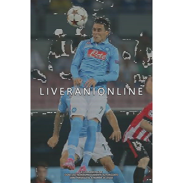 NAPOLI CALCIO NELLA FOTO: JOSE\' CALLEJON FOTO MOSCA- AG.LIVERANI PRELIMINARI DI CHAMPIONS LEAGUE 19-80-2014 NAPOLI ATLETIC BILBAO