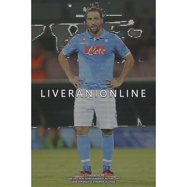 NAPOLI CALCIO NELLA FOTO: HIGUAIN GONZALO FOTO MOSCA- AG.LIVERANI PRELIMINARI DI CHAMPIONS LEAGUE 19-80-2014 NAPOLI ATLETIC BILBAO