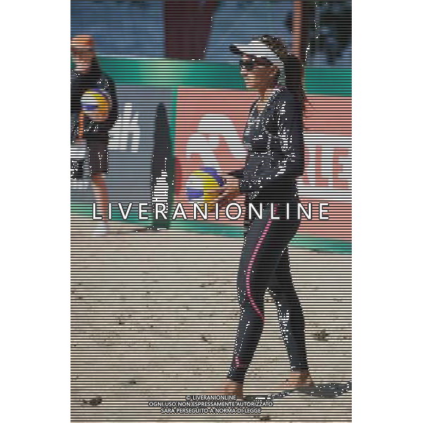 20.08.2014 - Stare Jablonki , siatkowka plazowa , beach volleyball , World Tour , FIVB Stare Jablonki Grand Slam 2014 , Czechy (zielone) - Szwecja (czarne) , Czech Republic (green) - Sweden (black) N/Z Camilla Nilsson Fot. Karol Bartnik / MPAimages.com/NEWSPIX.PL --- Newspix.pl /Agenzia Aldo Liverani sas - ITALY ONLY - Repubblica Ceca - Svezia beach volley FIVB Grande Slam 20.08.2014 *** Local Caption *** www.newspix.pl mail us: info@newspix.pl call us: 0048 022 23 22 222 --- Polish Picture Agency by Ringier Axel Springer Poland