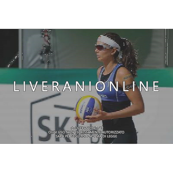 20.08.2014 - Stare Jablonki , siatkowka plazowa , beach volleyball , World Tour , FIVB Stare Jablonki Grand Slam 2014 , Wlochy (niebieskie) - Szwajcaria (zielone) , Italy (blue) - Switzerland (green) N/Z Marta Menegatti Fot. Karol Bartnik / MPAimages.com/NEWSPIX.PL --- Newspix.pl /Agenzia Aldo Liverani sas - ITALY ONLY - Italia - Svizzera beach volley, World Tour, FIVB Grande Slam 2014 *** Local Caption *** www.newspix.pl mail us: info@newspix.pl call us: 0048 022 23 22 222 --- Polish Picture Agency by Ringier Axel Springer Poland