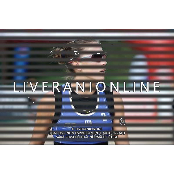 20.08.2014 - Stare Jablonki , siatkowka plazowa , beach volleyball , World Tour , FIVB Stare Jablonki Grand Slam 2014 , Wlochy (niebieskie) - Szwajcaria (zielone) , Italy (blue) - Switzerland (green) N/Z Viktoria Orsi Toth Fot. Karol Bartnik / MPAimages.com/NEWSPIX.PL --- Newspix.pl /Agenzia Aldo Liverani sas - ITALY ONLY - Italia - Svizzera beach volley, World Tour, FIVB Grande Slam 2014 *** Local Caption *** www.newspix.pl mail us: info@newspix.pl call us: 0048 022 23 22 222 --- Polish Picture Agency by Ringier Axel Springer Poland