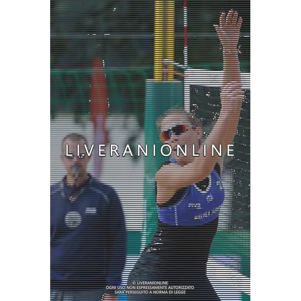 20.08.2014 - Stare Jablonki , siatkowka plazowa , beach volleyball , World Tour , FIVB Stare Jablonki Grand Slam 2014 , Wlochy (niebieskie) - Szwajcaria (zielone) , Italy (blue) - Switzerland (green) N/Z Viktoria Orsi Toth Fot. Karol Bartnik / MPAimages.com/NEWSPIX.PL --- Newspix.pl /Agenzia Aldo Liverani sas - ITALY ONLY - Italia - Svizzera beach volley, World Tour, FIVB Grande Slam 2014 *** Local Caption *** www.newspix.pl mail us: info@newspix.pl call us: 0048 022 23 22 222 --- Polish Picture Agency by Ringier Axel Springer Poland