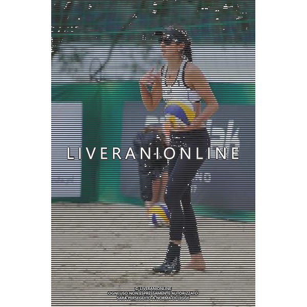 20.08.2014 - Stare Jablonki , siatkowka plazowa , beach volleyball , World Tour , FIVB Stare Jablonki Grand Slam 2014 , Niemcy (niebieski) -Kanada (bialy) , Germany (blue) - Canada (white) N/Z Melissa Humana Paredes Fot. Karol Bartnik / MPAimages.com/NEWSPIX.PL --- Newspix.pl /Agenzia Aldo Liverani sas - ITALY ONLY - Germania - Canada beach volley, World Tour, FIVB Grande Slam 2014 *** Local Caption *** www.newspix.pl mail us: info@newspix.pl call us: 0048 022 23 22 222 --- Polish Picture Agency by Ringier Axel Springer Poland