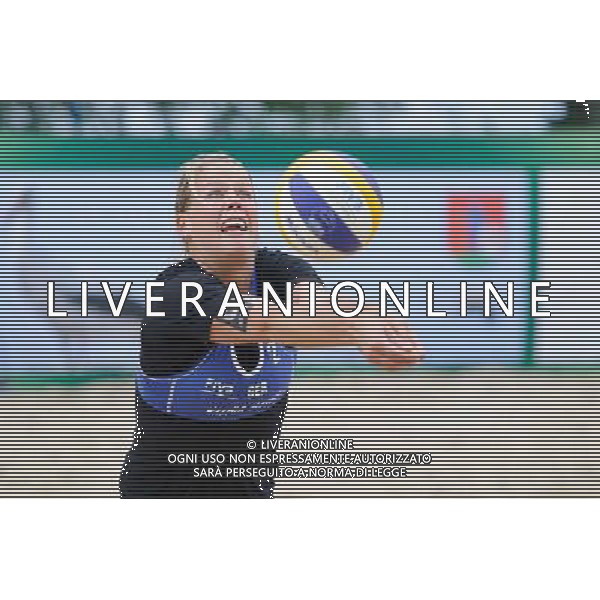 20.08.2014 - Stare Jablonki , siatkowka plazowa , beach volleyball , World Tour , FIVB Stare Jablonki Grand Slam 2014 , Niemcy (niebieski) -Kanada (bialy) , Germany (blue) - Canada (white) N/Z Britta Buthe Fot. Karol Bartnik / MPAimages.com/NEWSPIX.PL --- Newspix.pl /Agenzia Aldo Liverani sas - ITALY ONLY - Germania - Canada beach volley, World Tour, FIVB Grande Slam 2014 *** Local Caption *** www.newspix.pl mail us: info@newspix.pl call us: 0048 022 23 22 222 --- Polish Picture Agency by Ringier Axel Springer Poland