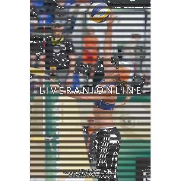 20.08.2014 - Stare Jablonki , siatkowka plazowa , beach volleyball , World Tour , FIVB Stare Jablonki Grand Slam 2014 , Polska (niebieskie) - Argentyna (biale) , Poland - Argentina N/Z Monika Brzostek Fot. Mariusz Palczynski / MPAimages.com/NEWSPIX.PL --- Newspix.pl /Agenzia Aldo Liverani sas - ITALY ONLY - Polonia - Argentina beach volley, World Tour, FIVB Grande Slam 2014 *** Local Caption *** www.newspix.pl mail us: info@newspix.pl call us: 0048 022 23 22 222 --- Polish Picture Agency by Ringier Axel Springer Poland
