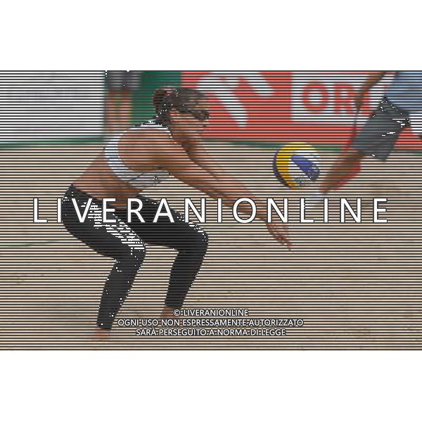 20.08.2014 - Stare Jablonki , siatkowka plazowa , beach volleyball , World Tour , FIVB Stare Jablonki Grand Slam 2014 , Polska (niebieskie) - Argentyna (biale) , Poland - Argentina N/Z Georgina Klug Fot. Mariusz Palczynski / MPAimages.com/NEWSPIX.PL --- Newspix.pl /Agenzia Aldo Liverani sas - ITALY ONLY - Polonia - Argentina beach volley, World Tour, FIVB Grande Slam 2014 *** Local Caption *** www.newspix.pl mail us: info@newspix.pl call us: 0048 022 23 22 222 --- Polish Picture Agency by Ringier Axel Springer Poland